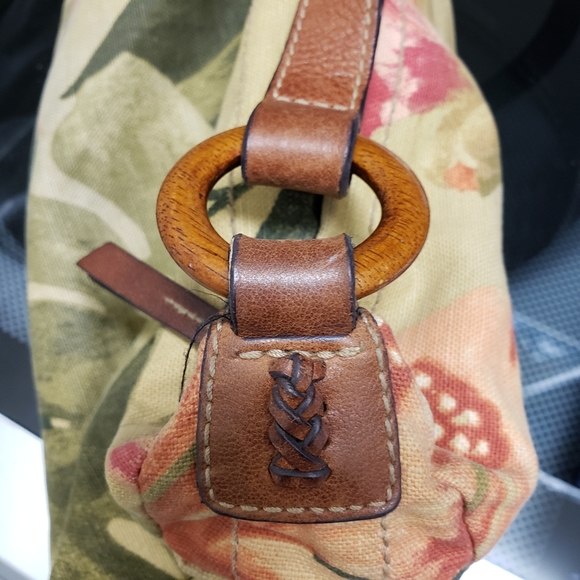 Fossil Handcrafted Floral Fabric Leather … - Picture 4 of 8